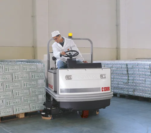 Launch of Comac's biggest ride-on scrubbing machine, the C130